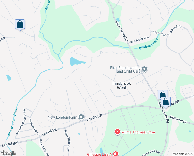map of restaurants, bars, coffee shops, grocery stores, and more near 3720 Knotts Pass Road Southwest in Snellville