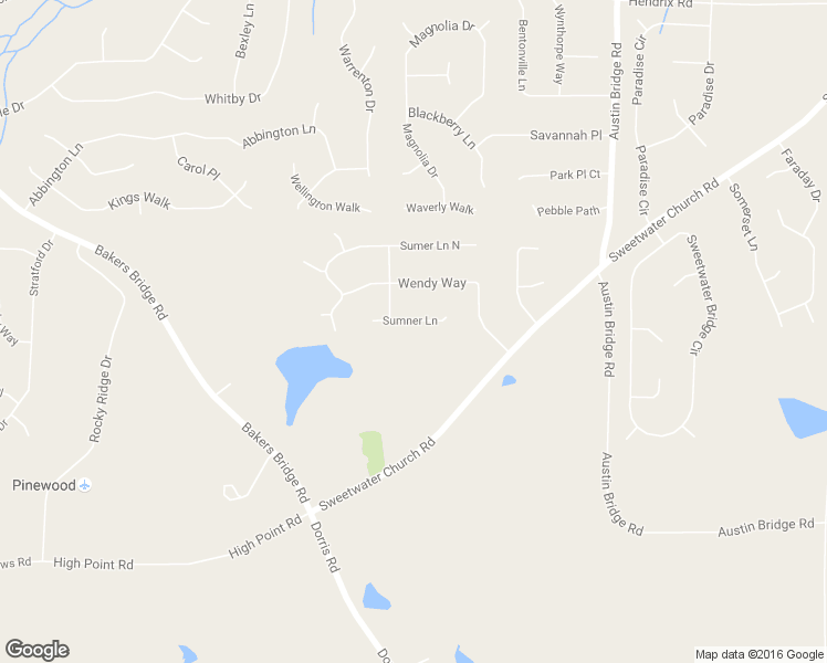 map of restaurants, bars, coffee shops, grocery stores, and more near 83 Sumer Lane in Douglasville