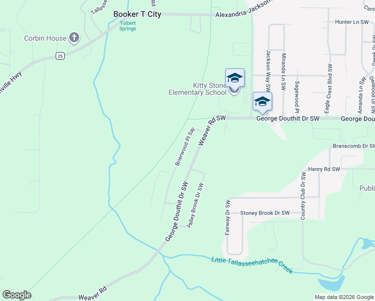 map of restaurants, bars, coffee shops, grocery stores, and more near 1414 Brierwood Place Southwest in Jacksonville