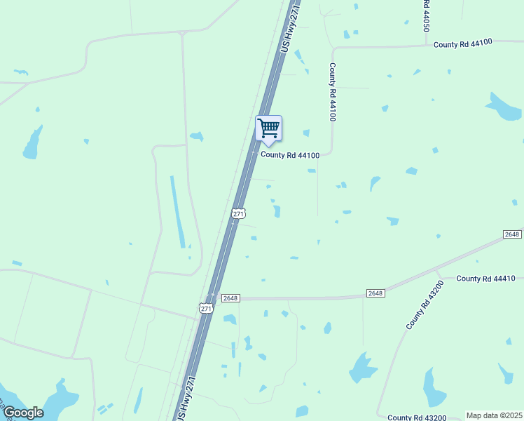 map of restaurants, bars, coffee shops, grocery stores, and more near 6792 U.S. 271 in Powderly