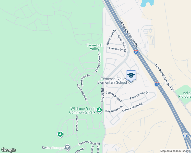 map of restaurants, bars, coffee shops, grocery stores, and more near 8975 Crest View Drive in Corona