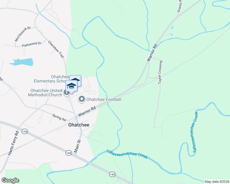 map of restaurants, bars, coffee shops, grocery stores, and more near in Ohatchee