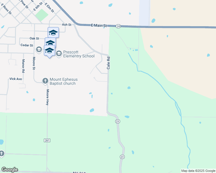 map of restaurants, bars, coffee shops, grocery stores, and more near 1247 Cale Road in Prescott