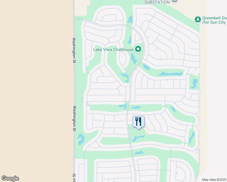 map of restaurants, bars, coffee shops, grocery stores, and more near 78347 Brookhaven Lane in Palm Desert