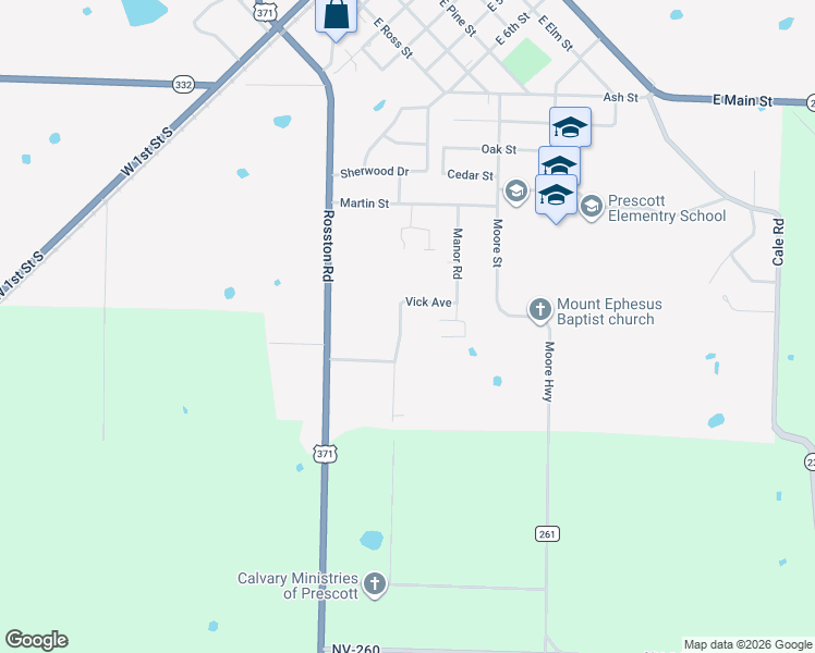 map of restaurants, bars, coffee shops, grocery stores, and more near 111 Ridgewood Road in Prescott