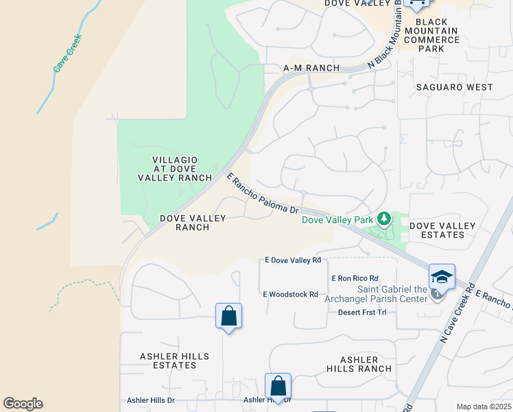 map of restaurants, bars, coffee shops, grocery stores, and more near 33247 N 43rd St in Cave Creek