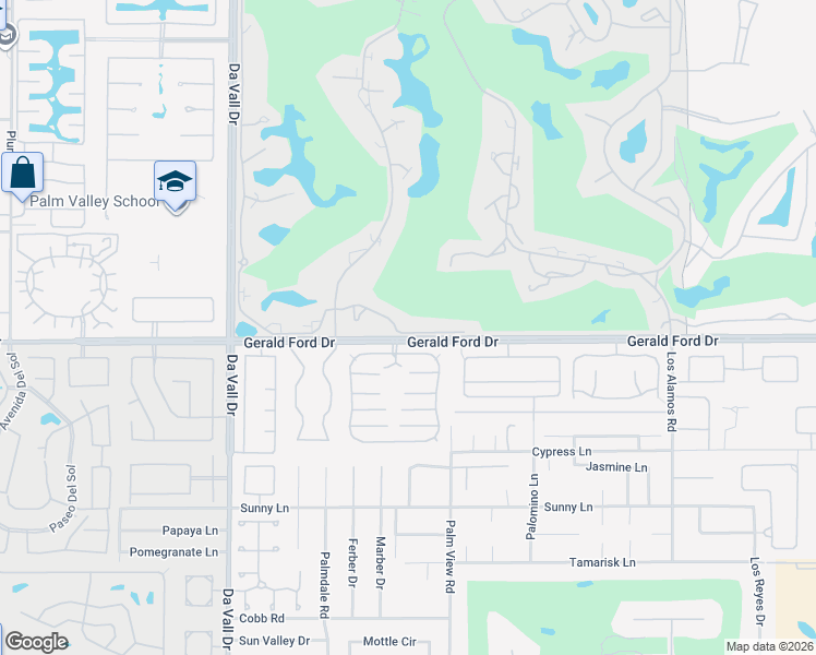 map of restaurants, bars, coffee shops, grocery stores, and more near 13 Mission Court in Rancho Mirage