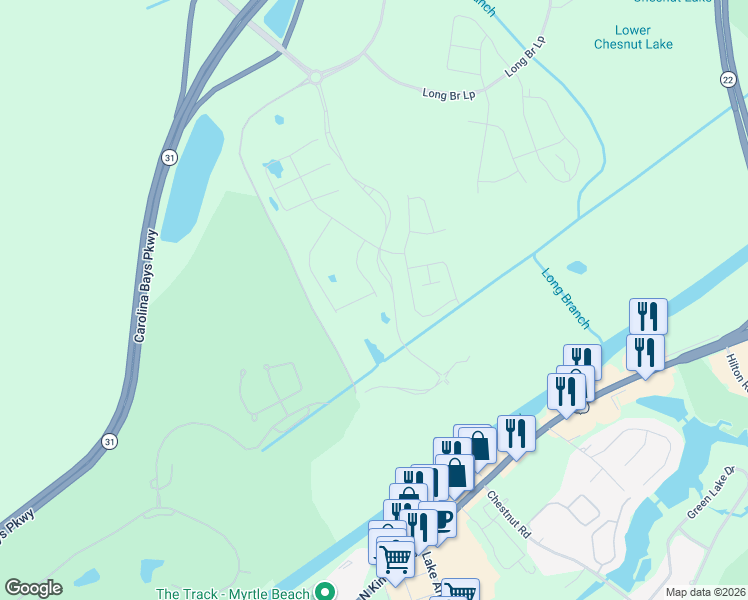 map of restaurants, bars, coffee shops, grocery stores, and more near 9731 North Kings Highway in Myrtle Beach