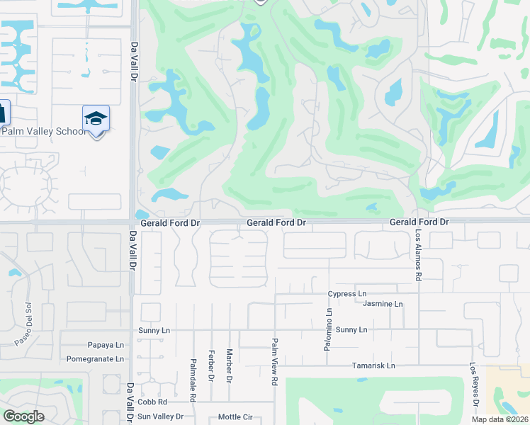 map of restaurants, bars, coffee shops, grocery stores, and more near 25 Mission Court in Rancho Mirage