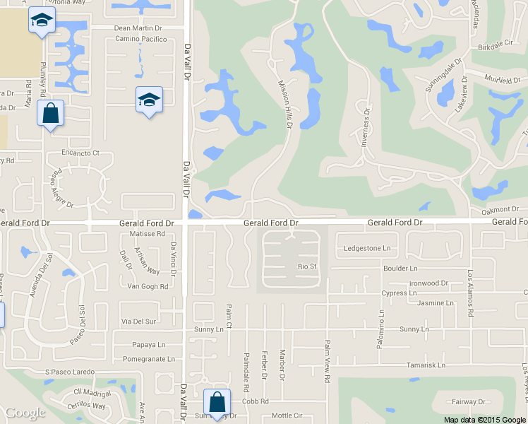 map of restaurants, bars, coffee shops, grocery stores, and more near 4 Mission Court in Rancho Mirage