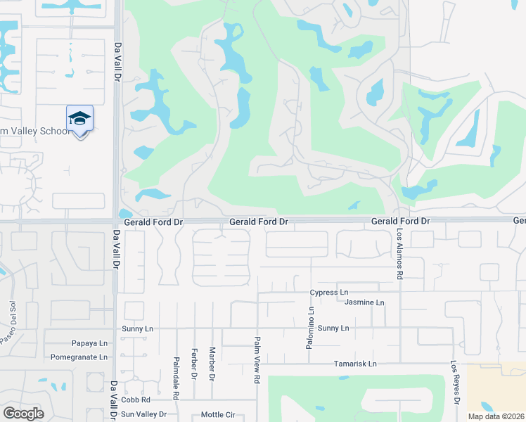 map of restaurants, bars, coffee shops, grocery stores, and more near 17 Mission Court in Rancho Mirage