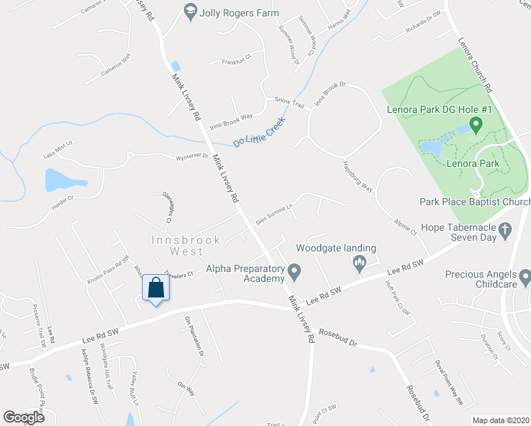 map of restaurants, bars, coffee shops, grocery stores, and more near 3461 Glen Summit Lane in Snellville