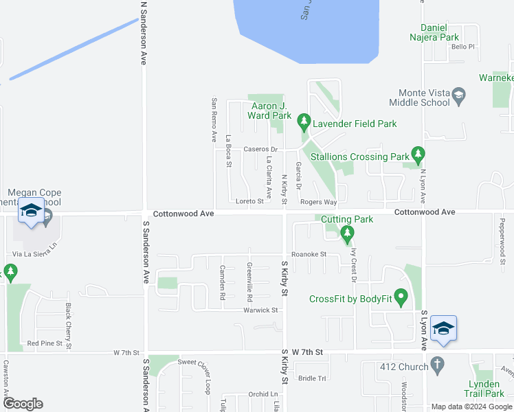 map of restaurants, bars, coffee shops, grocery stores, and more near 1988 Loreto Street in San Jacinto