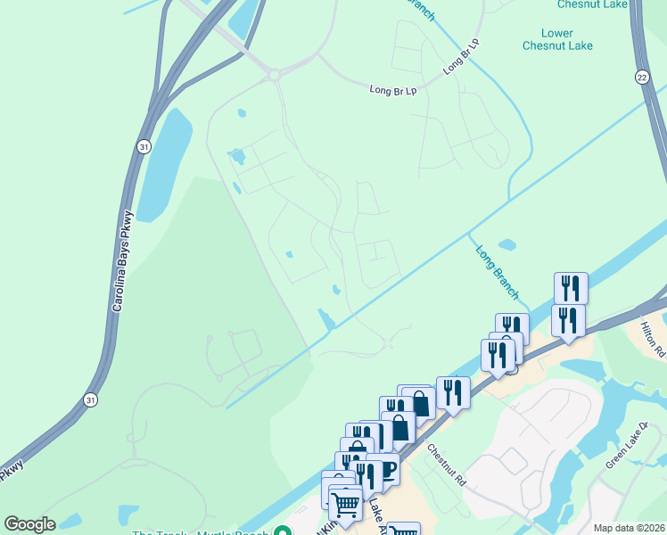 map of restaurants, bars, coffee shops, grocery stores, and more near 9731 North Kings Highway in Myrtle Beach