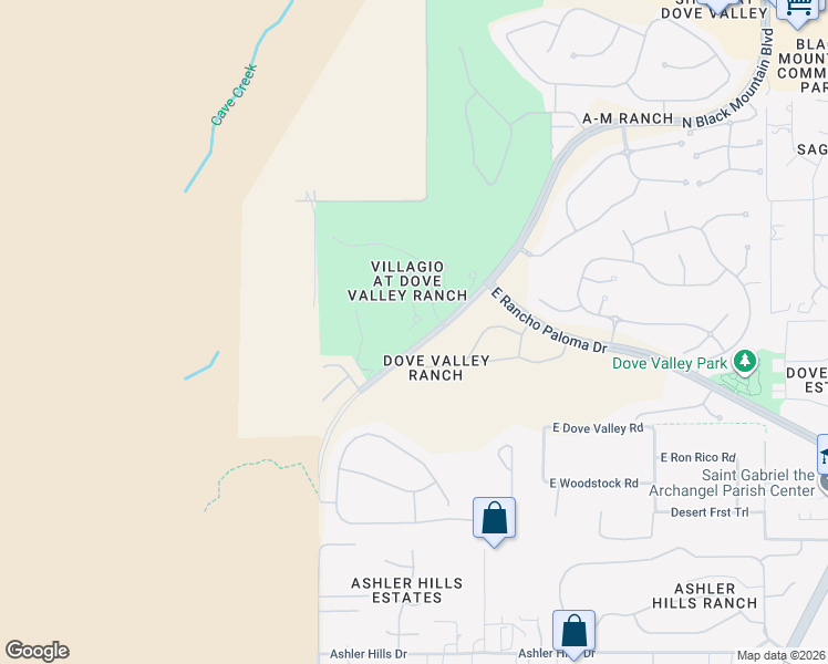 map of restaurants, bars, coffee shops, grocery stores, and more near 33550 North Dove Lakes Drive in Cave Creek