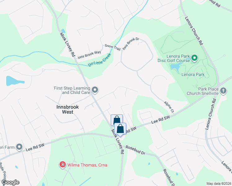 map of restaurants, bars, coffee shops, grocery stores, and more near 4302 Glen Heights Way in Snellville