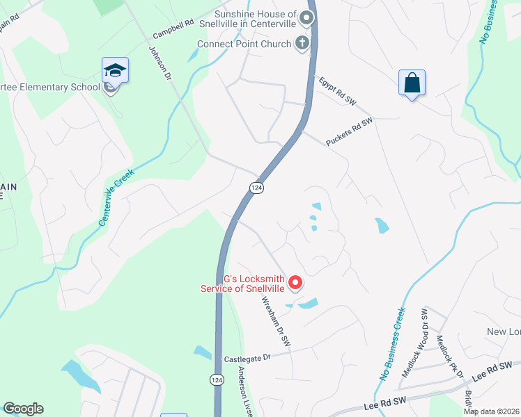 map of restaurants, bars, coffee shops, grocery stores, and more near 3928 Centerville Highway in Snellville