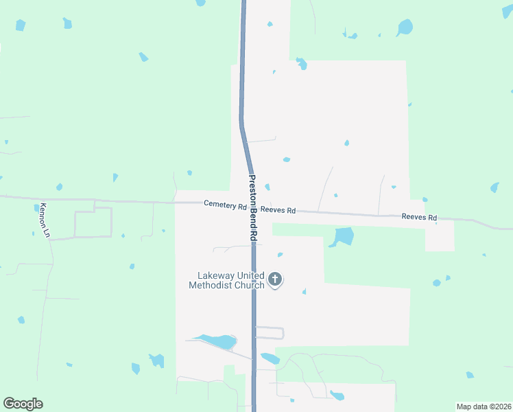 map of restaurants, bars, coffee shops, grocery stores, and more near 206 Reeves Road in Pottsboro