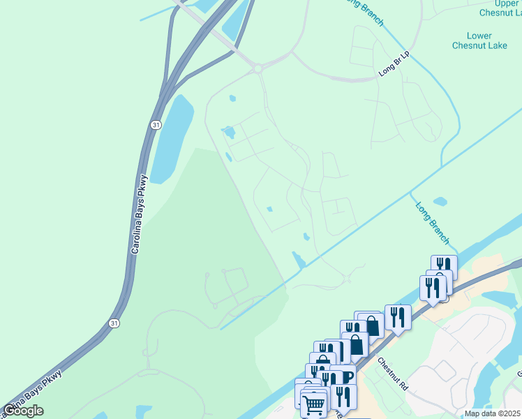 map of restaurants, bars, coffee shops, grocery stores, and more near Water Tower Road in Longs