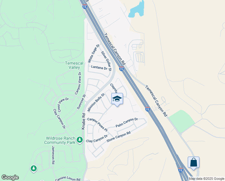 map of restaurants, bars, coffee shops, grocery stores, and more near 22810 Mountain Ash Circle in Corona