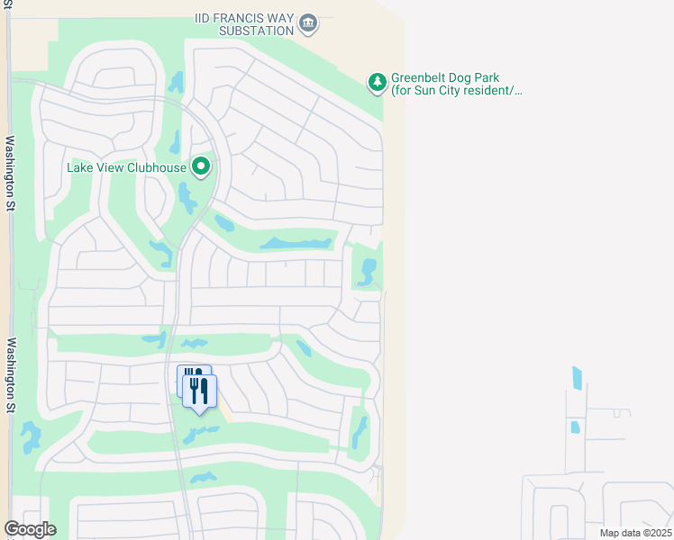 map of restaurants, bars, coffee shops, grocery stores, and more near 35875 Donny Circle in Palm Desert