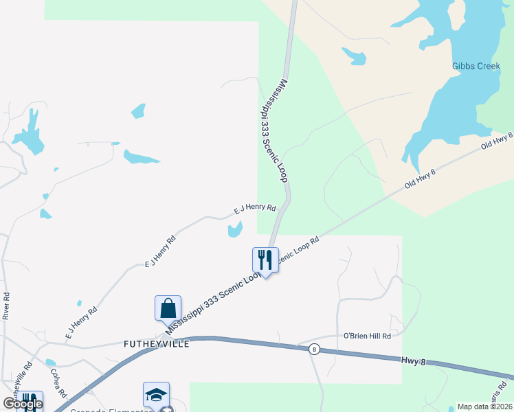 map of restaurants, bars, coffee shops, grocery stores, and more near 1 East J Henry Road in Grenada