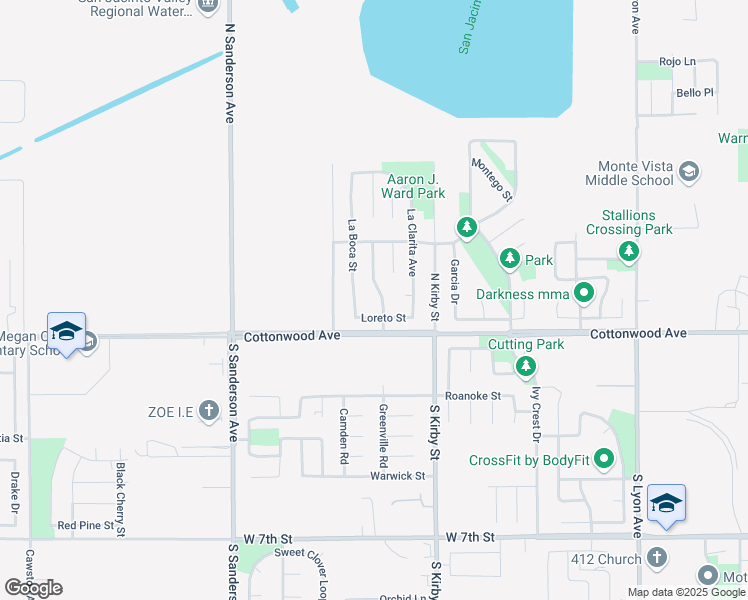 map of restaurants, bars, coffee shops, grocery stores, and more near 168 Solana Street in San Jacinto