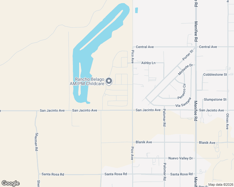 map of restaurants, bars, coffee shops, grocery stores, and more near 28366 Deer Brush Drive in Nuevo