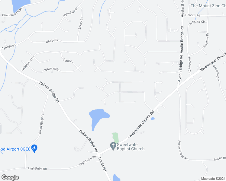map of restaurants, bars, coffee shops, grocery stores, and more near 250 Wendy Way in Douglasville