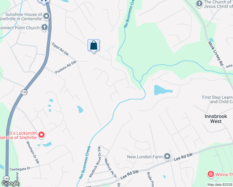 map of restaurants, bars, coffee shops, grocery stores, and more near 4335 Connick Way in Snellville