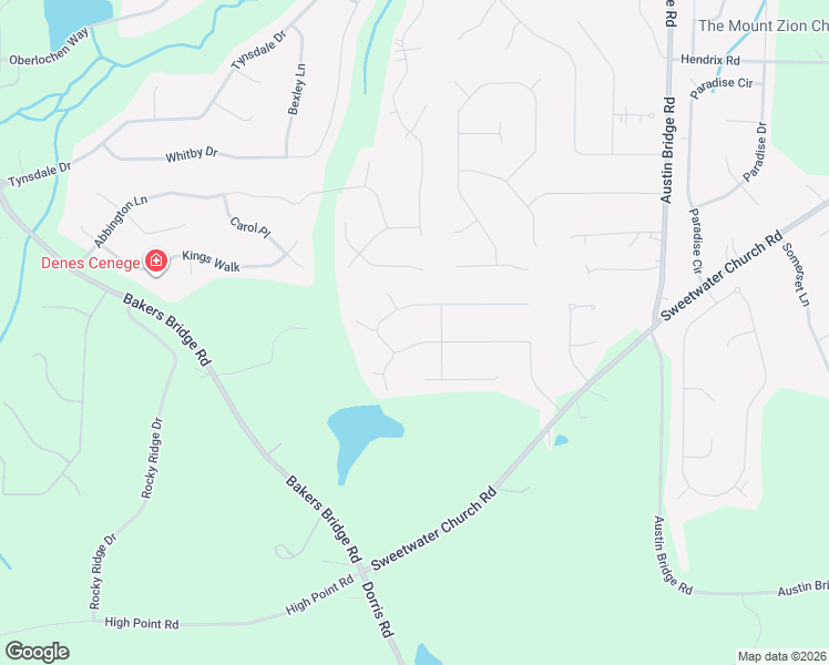 map of restaurants, bars, coffee shops, grocery stores, and more near 250 Wendy Way in Douglasville