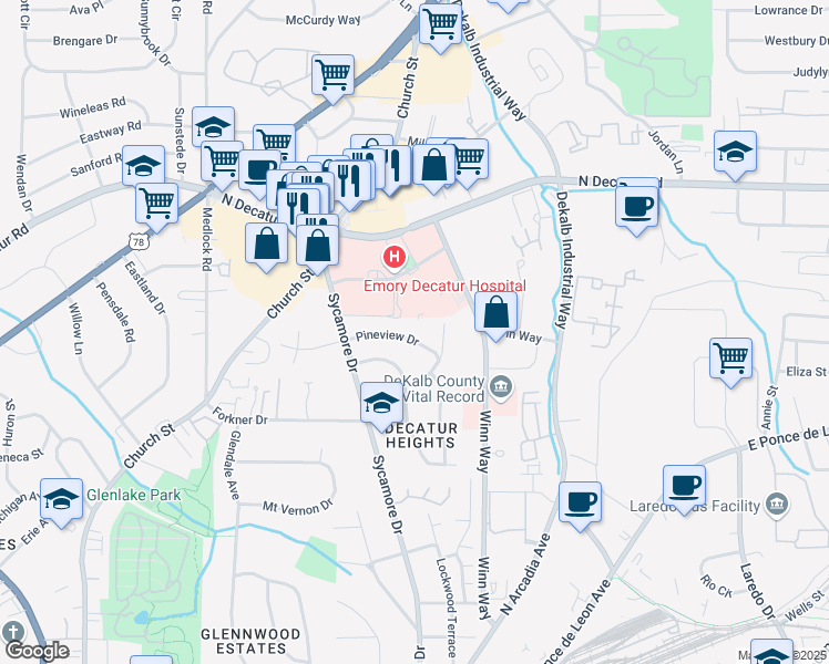 2624 Pineview Drive, Decatur GA Walk Score