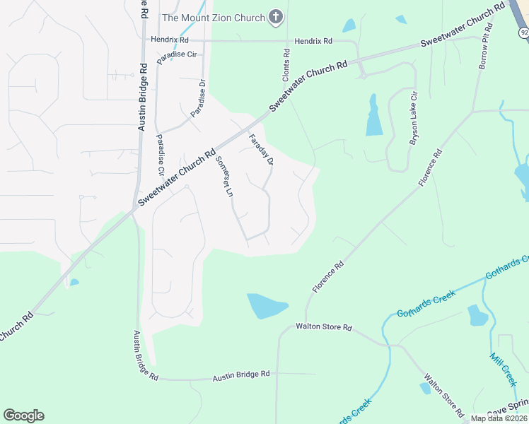 map of restaurants, bars, coffee shops, grocery stores, and more near 192 Abbington Way in Douglasville