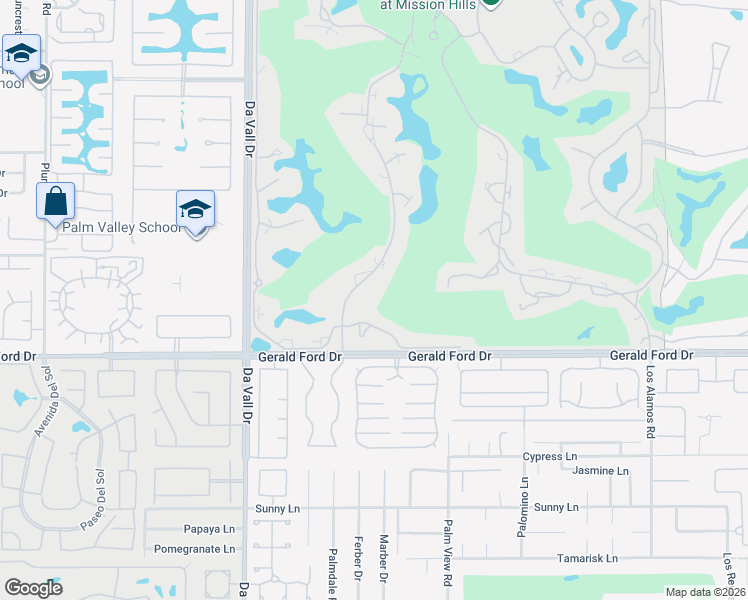 map of restaurants, bars, coffee shops, grocery stores, and more near 35100 Mission Hills Drive in Rancho Mirage