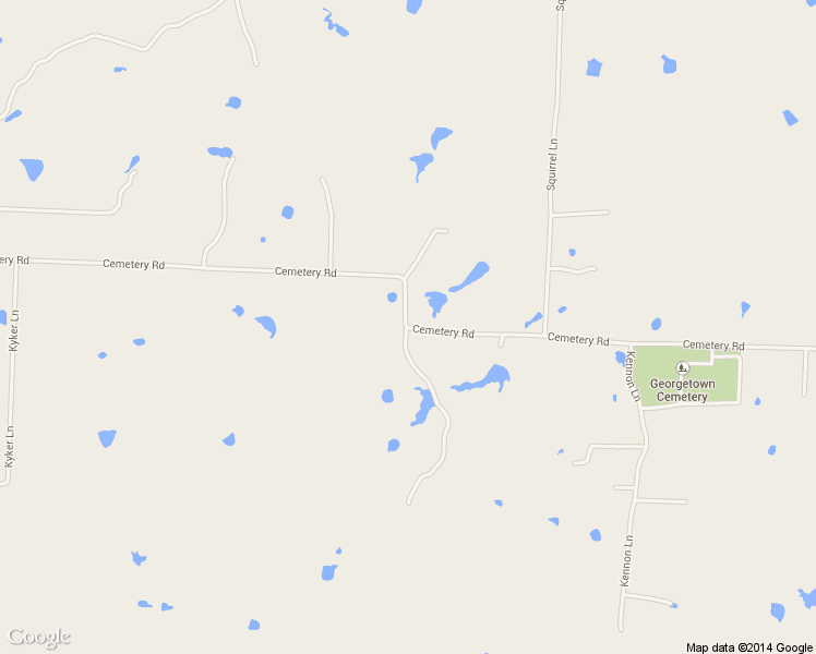 map of restaurants, bars, coffee shops, grocery stores, and more near 1385 Cemetery Road in Pottsboro