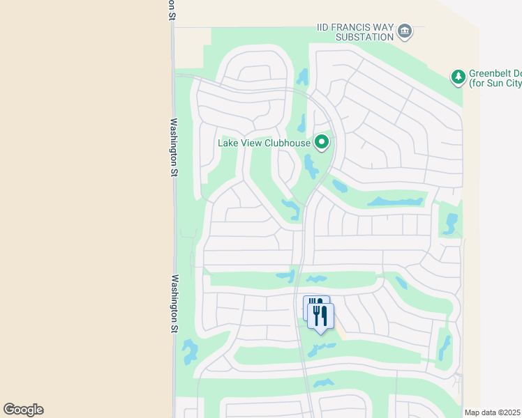 map of restaurants, bars, coffee shops, grocery stores, and more near 35841 Rosemont Drive in Palm Desert