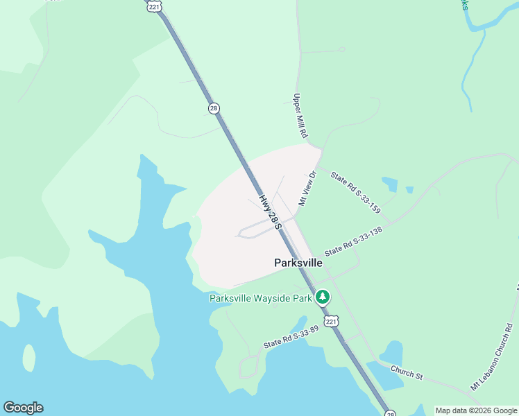 map of restaurants, bars, coffee shops, grocery stores, and more near Old Augusta Road North in Parksville