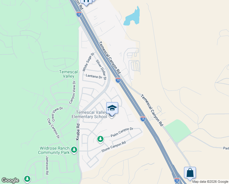 map of restaurants, bars, coffee shops, grocery stores, and more near 22701 Hannah Court in Corona