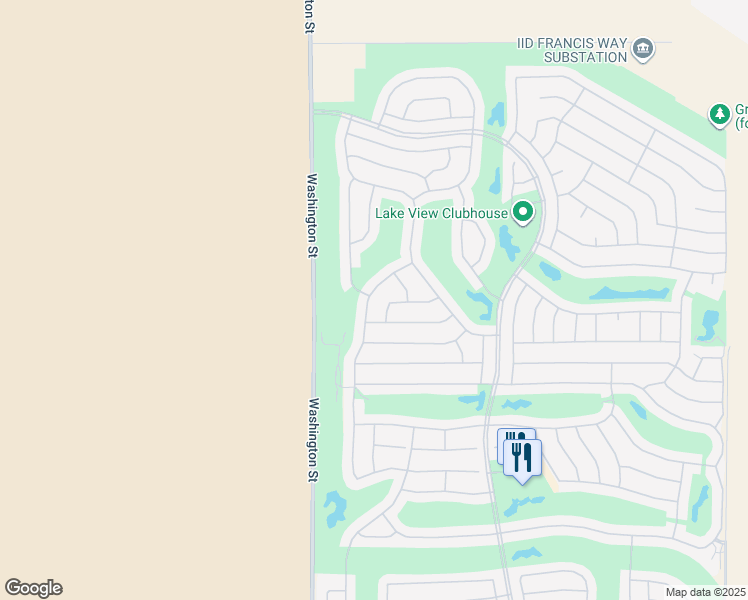 map of restaurants, bars, coffee shops, grocery stores, and more near 35882 Royal Sage Court in Palm Desert