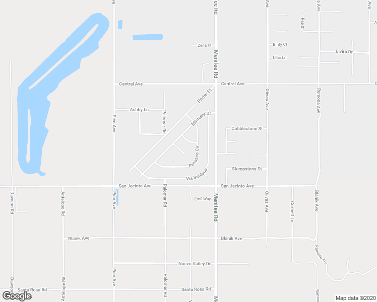 map of restaurants, bars, coffee shops, grocery stores, and more near 28876 Pasito Street in Nuevo