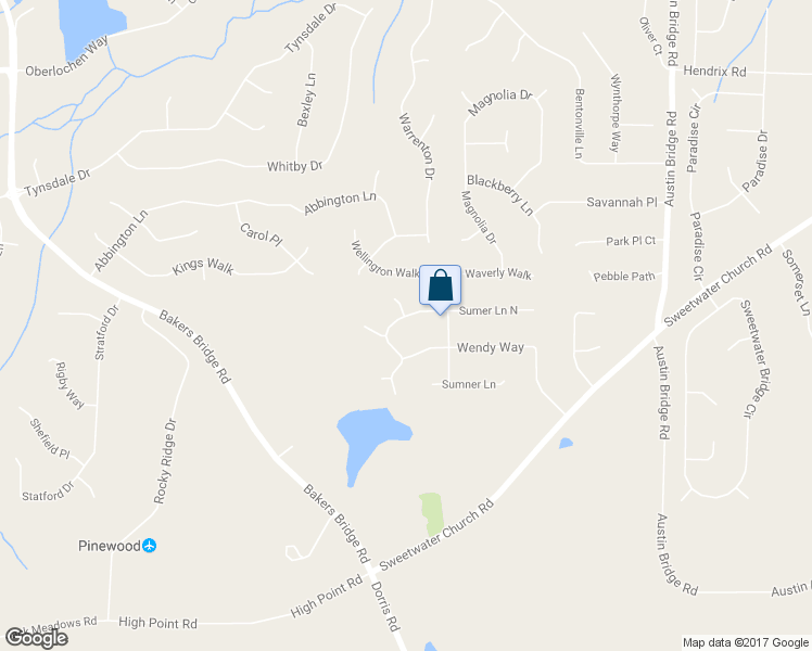 map of restaurants, bars, coffee shops, grocery stores, and more near 214 Sumer Lane North in Douglasville