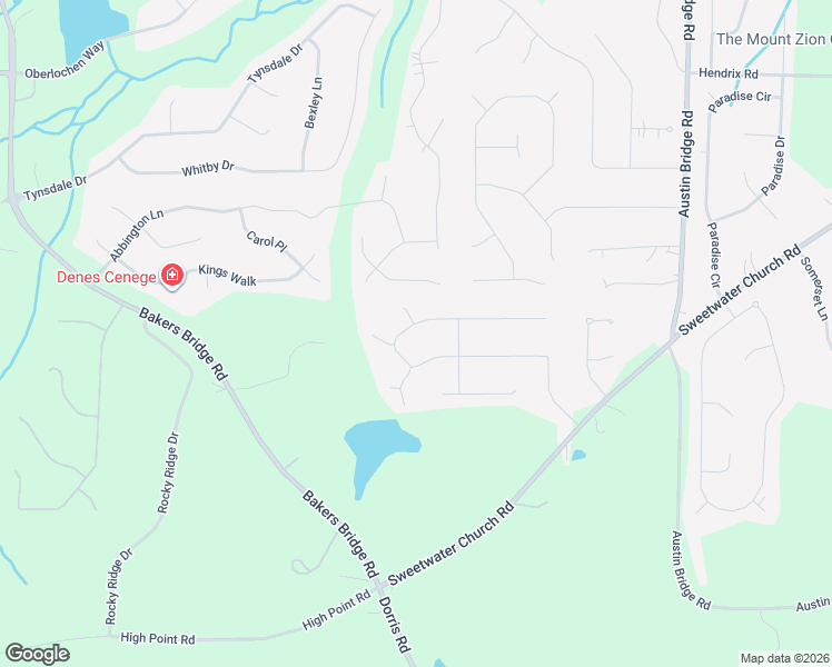 map of restaurants, bars, coffee shops, grocery stores, and more near 214 Sumer Lane North in Douglasville