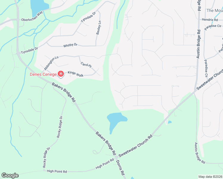 map of restaurants, bars, coffee shops, grocery stores, and more near 63 Colette Court in Douglasville