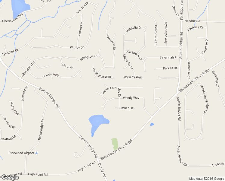 map of restaurants, bars, coffee shops, grocery stores, and more near 270 Sumer Lane North in Douglasville