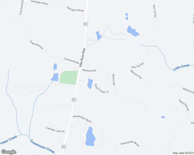 map of restaurants, bars, coffee shops, grocery stores, and more near 587 Susie Creek Lane in Villa Rica