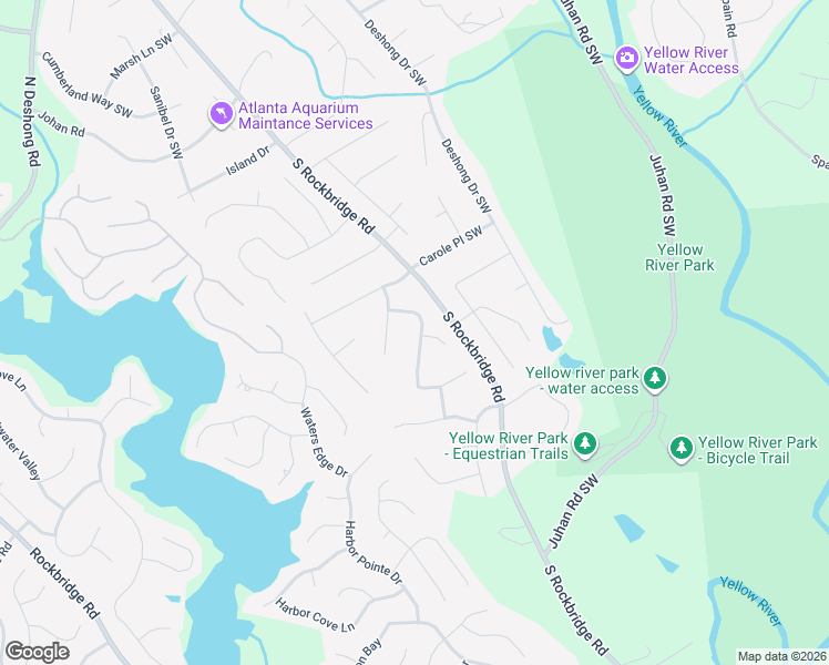 map of restaurants, bars, coffee shops, grocery stores, and more near 3415 Sheree Trail in Stone Mountain