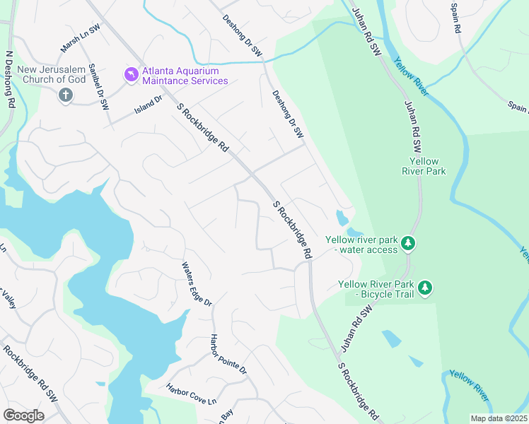 map of restaurants, bars, coffee shops, grocery stores, and more near 3394 Sheree Trail in Stone Mountain