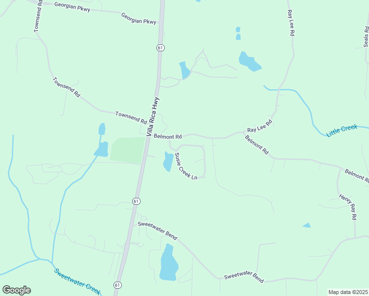 map of restaurants, bars, coffee shops, grocery stores, and more near 555 Susie Creek Lane in Villa Rica