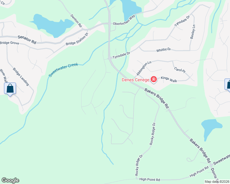 map of restaurants, bars, coffee shops, grocery stores, and more near 120 Regent Court in Douglasville