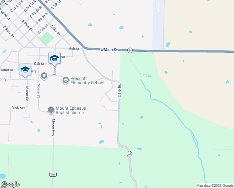 map of restaurants, bars, coffee shops, grocery stores, and more near 713 Cale Road in Prescott